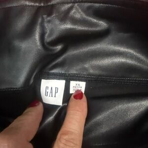 GAP Black Faux Leather legging